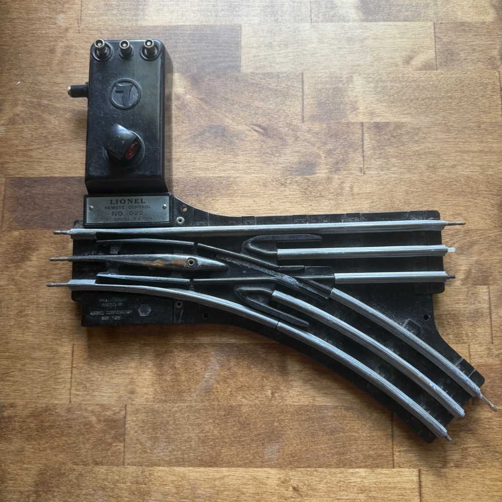 Lionel No. 022 Remote Control O Gauge Switch Black Vintage Postwar Train Part